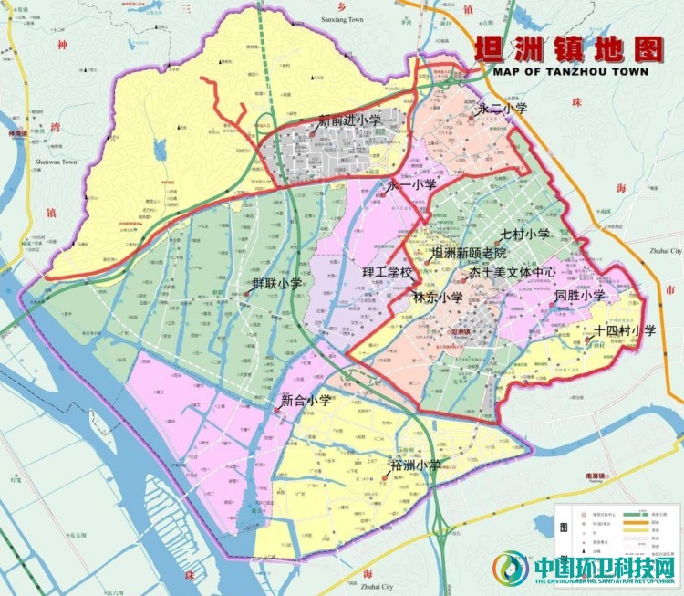 广东中山坦洲地图全图图片